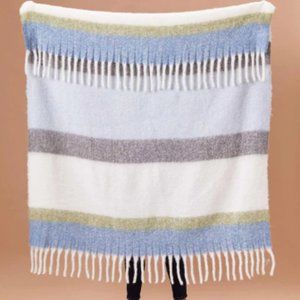 Rockpaperflower Cuddle Throw Blue Grey NWT